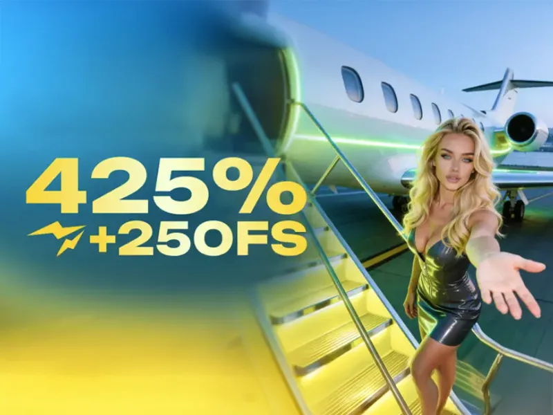 Welcome bonus 425% + 250 FS